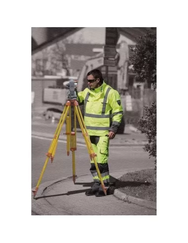 8 - Parka giacca giubbino soft shell da lavoro alta visibilita' Deltaplus tarmac