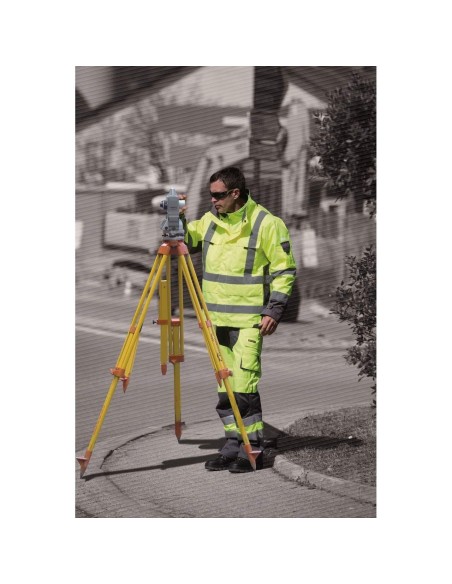 8 - Parka giacca giubbino soft shell da lavoro alta visibilita' Deltaplus tarmac