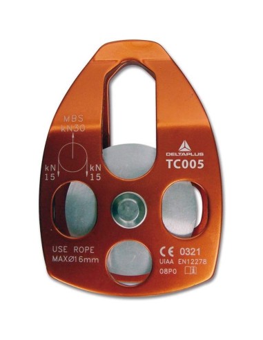 1 - Puleggia Deltaplus tc005 dispositivo anticaduta di sicurezza imbragatura
