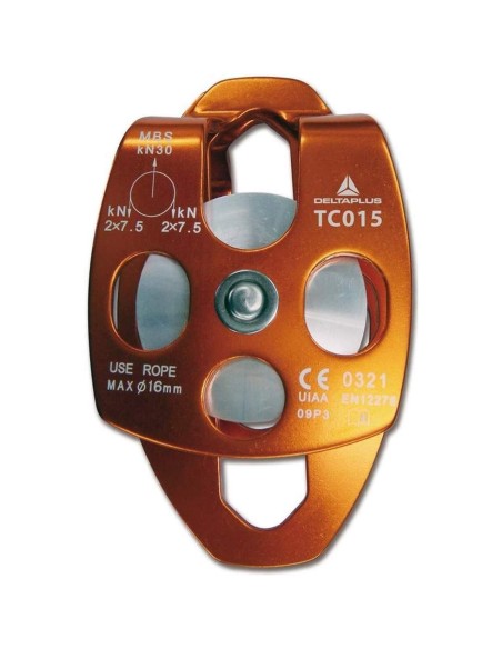 1 - Doppia puleggia Deltaplus tc015 dispositivo anticaduta di sicurezza imbragatura