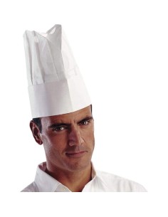 1 - Kit 10 cappelli cuoco monouso Deltaplus toque carta usa getta regolabile lavoro