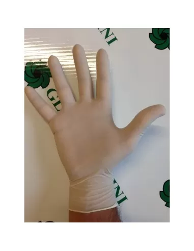 3 - Guanti monouso lattice 5g brenta walking sensitive  100 pz con polvere talco