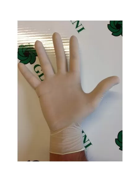 3 - Guanti monouso lattice 5g brenta walking sensitive  100 pz con polvere talco