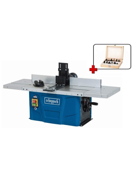 Fresatrice toupie da banco per legno SCHEPPACH hf50 + frese gambo 8 ø mm
