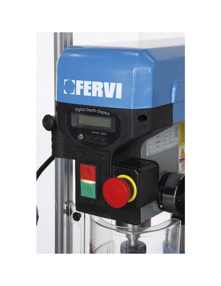 Trapano a colonna da banco con trasmissione a cinghia 750w Fervi 0242