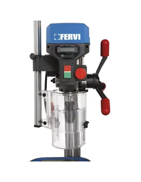 4 - Trapano a colonna da banco con trasmissione a cinghia 750w Fervi 0242