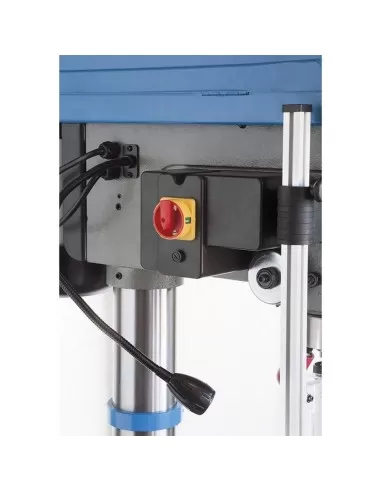 4 - Trapano colonna trasmissione a cinghia motore monofase digitale Fervi 0252/230v