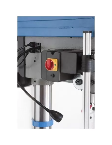 4 - Trapano colonna trasmissione a cinghia motore monofase digitale Fervi 0252/230v