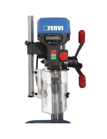 4 - Trapano a colonna da banco con trasmissione a cinghia 550w Fervi 0260