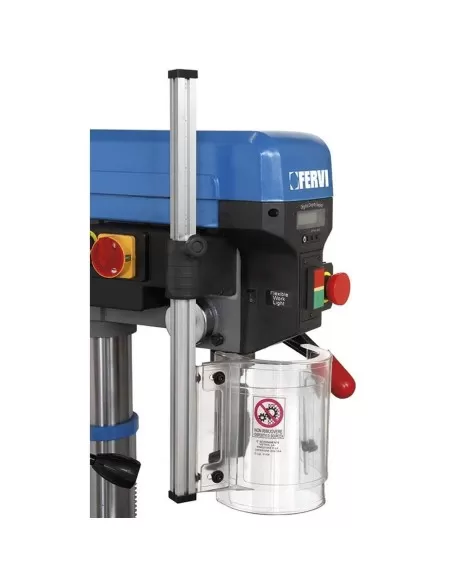 6 - Trapano a colonna da banco con trasmissione a cinghia 550w Fervi 0260