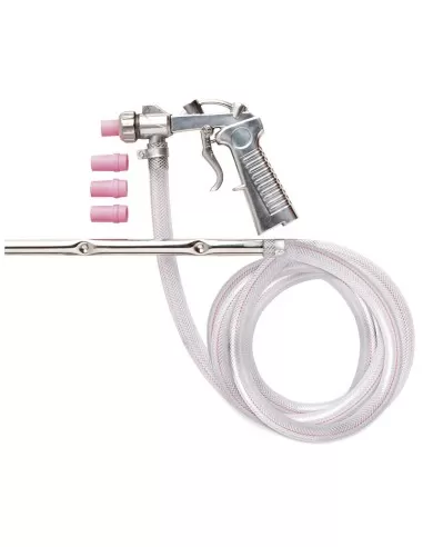 1 - Pistola sabbiatrice x sabbiare sabbiatura con ugelli e tubo Fervi 0290