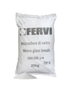 Microsfere di vetro sacco 25 kg finitura x sabbiatrice grana 50 ÷ 70 Fervi 0581
