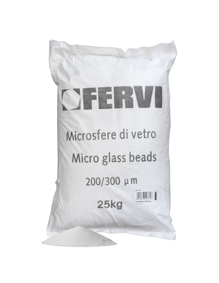 Microsfere di vetro sacco 25 kg finitura x sabbiatrice grana 50 &divide; 70 Fervi 0581