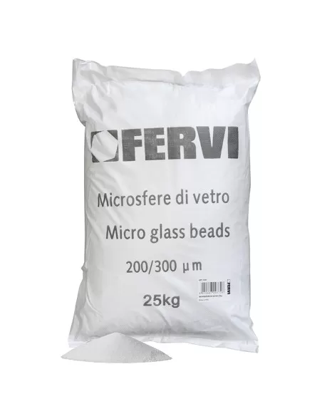 1 - Microsfere di vetro sacco 25 kg finitura x sabbiatrice grana 50 ÷ 70 Fervi 0581