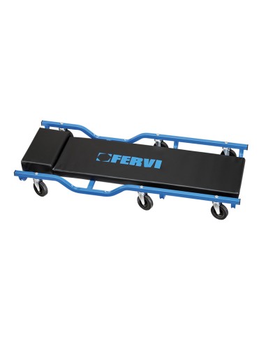 Carrello lettino sottauto a 6 ruote riparazione officina Fervi 0645/c