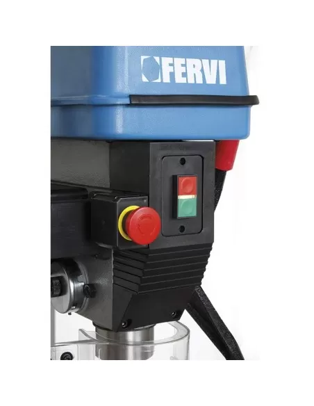 2 - Trapano a colonna trasmissione a cinghia motore monofase 1500w Fervi 0754/230v