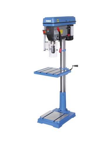 Trapano a colonna trasmissione a cinghia motore trifase 1500w Fervi 0754/400v