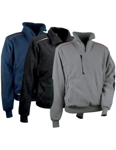 Felpa in pile maglia maglione mezza zip inverno uomo Cofra fast