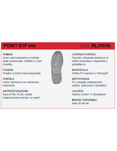 SCARPA ANTINFORTUNISTICA UPOWER DA DONNA DA LAVORO BASSA U-POWER VEROK S1P SRC