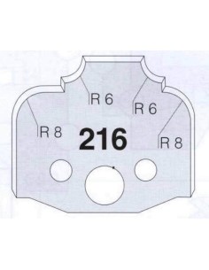 1 - Coppia coltelli sagomati lavorazione legno per fresa toupie 50mm mod.216
