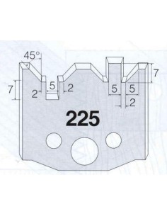 1 - Coppia coltelli sagomati lavorazione legno per fresa toupie 50mm mod.225