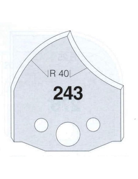 1 - Coppia coltelli sagomati lavorazione legno per fresa toupie 50mm mod.243