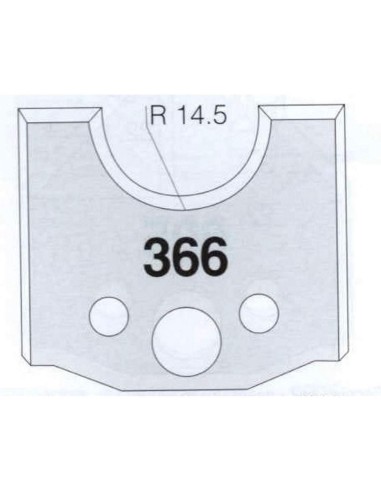 1 - Coppia coltelli sagomati lavorazione legno per fresa toupie 50mm mod.366