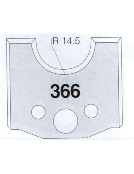 1 - Coppia coltelli sagomati lavorazione legno per fresa toupie 50mm mod.366