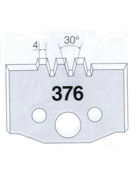 1 - Coppia coltelli sagomati lavorazione legno per fresa toupie 50mm mod.376