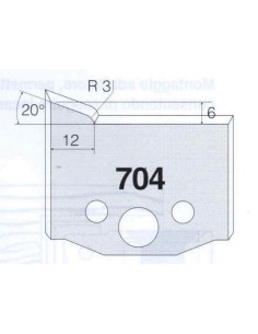 1 - Coppia coltelli sagomati lavorazione legno per fresa toupie 50mm mod.704