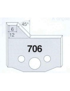 1 - Coppia coltelli sagomati lavorazione legno per fresa toupie 50mm mod.706