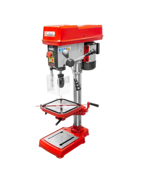 Trapano a colonna da banco con trasmissione a cinghia 230v 500w holzmann sb162vn