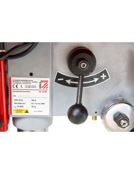 Trapano a colonna da banco con trasmissione a cinghia 230v 500w holzmann sb162vn