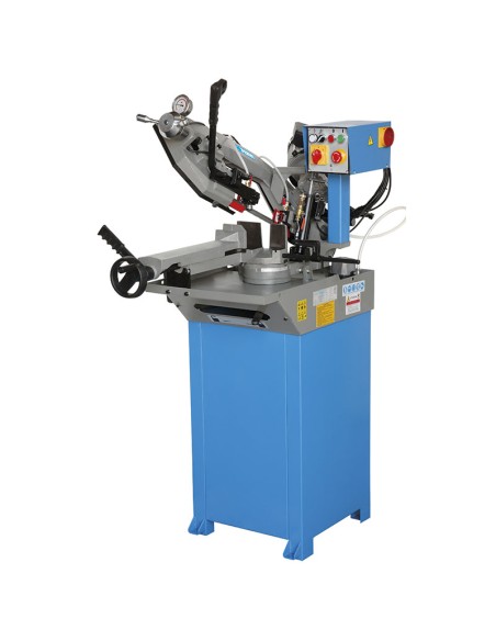 Segatrice a nastro per metallo ferro discesa manuale e idraulica da 400V con base Fervi 0692