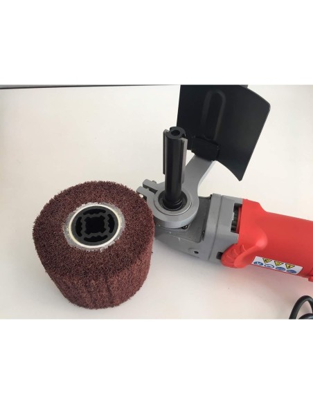 3 - Satinatrice spazzolatrice levigatrice a rullo elettrica 800w 230v holzmann sm100