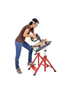 1 - Cavalletto banco piano lavoro pieghevole richiudibile con morse holzmann wst20