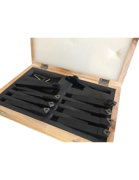 Set utensili ad inserto placchetta per tornio ferro metallo holzmann 9tlg10