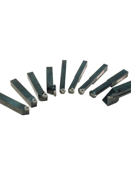 Set utensili ad inserto placchetta per tornio ferro metallo holzmann 9tlg10