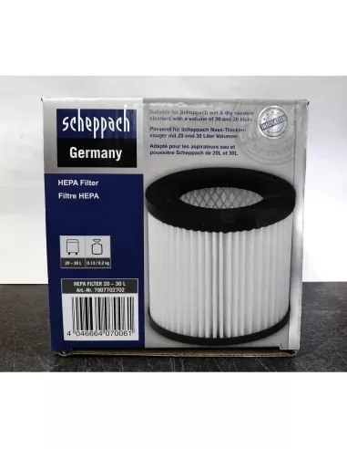 2 - Filtro hepa per aspiratori Scheppach asp20-es asp30-es asp30-oes
