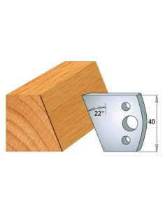 1 - Coppia coltelli sagomati lavorazione legno per fresa toupie 40mm mod.01