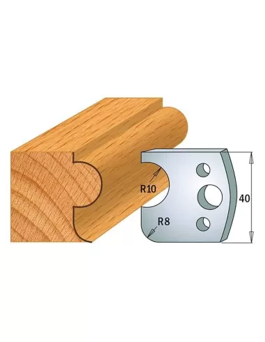 1 - Coppia coltelli sagomati lavorazione legno per fresa toupie 40mm mod.04