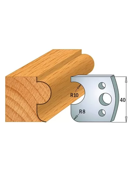 1 - Coppia coltelli sagomati lavorazione legno per fresa toupie 40mm mod.04