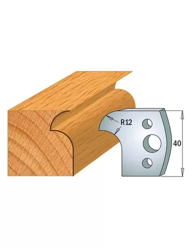 1 - Coppia coltelli sagomati lavorazione legno per fresa toupie 40mm mod.05