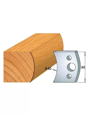 1 - Coppia coltelli sagomati lavorazione legno per fresa toupie 40mm mod.08