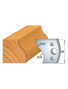 1 - Coppia coltelli sagomati lavorazione legno per fresa toupie 40mm mod.09