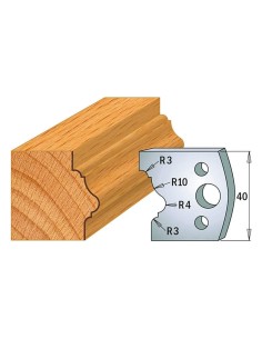 1 - Coppia coltelli sagomati lavorazione legno per fresa toupie 40mm mod.102
