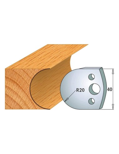 1 - Coppia coltelli sagomati lavorazione legno per fresa toupie 40mm mod.131