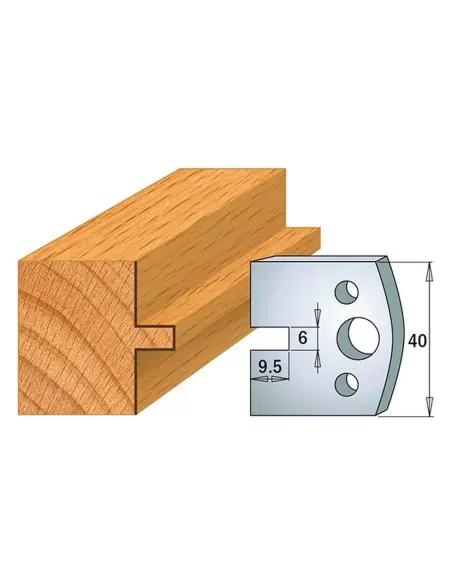 1 - Coppia coltelli sagomati lavorazione legno per fresa toupie 40mm mod.17