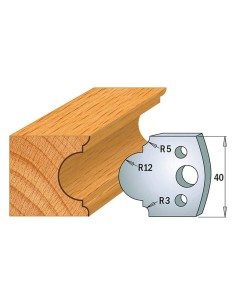 1 - Coppia coltelli sagomati lavorazione legno per fresa toupie 40mm mod.18