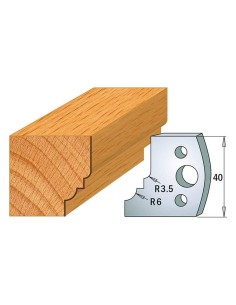 1 - Coppia coltelli sagomati lavorazione legno per fresa toupie 40mm mod.19